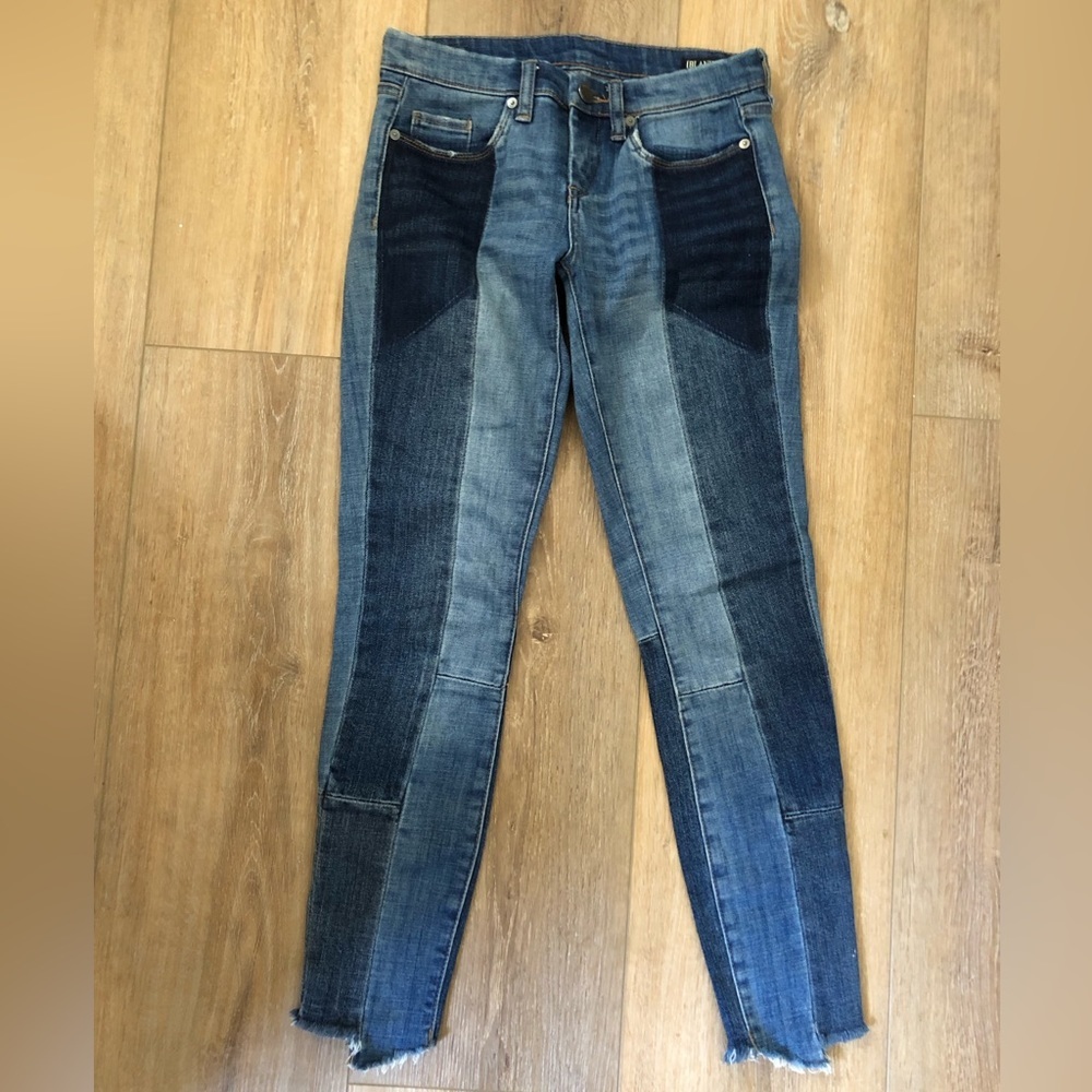 Blank NYC Women’s Patchwork Skinny Crop Jeans Size 24 Y2K Retro Festival